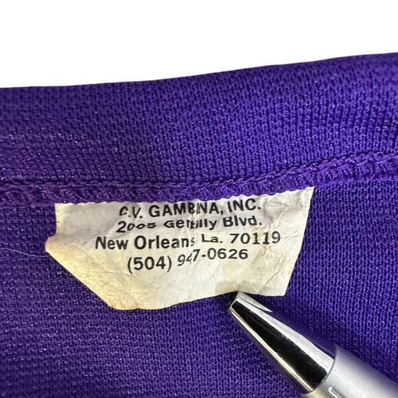 Vintage Mardi Gras Trinket and Bead Tote Bag C. V. Gambina Purple Clown - Picture 4 of 10